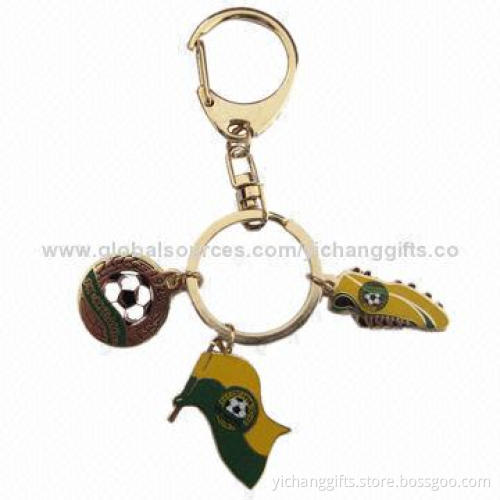 Enamel Keychains, Gold or Silver Plating, Epoxy Optional, Various Attachment